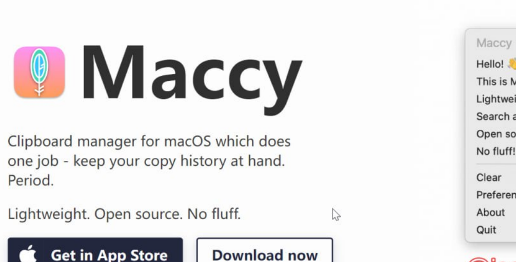 Maccy MacOS 上的一款轻量级开源剪贴板管理器