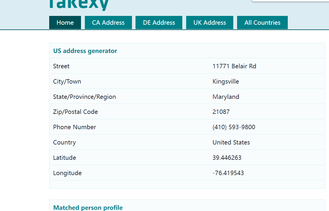 fak exy-在线虚拟美国地址生成器