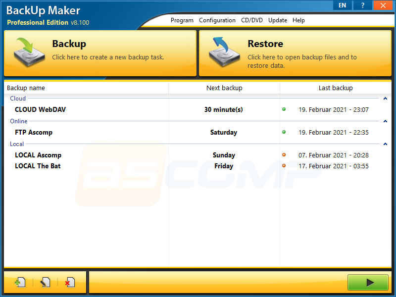 数据备份工具 BackUp Maker Professional v8.303