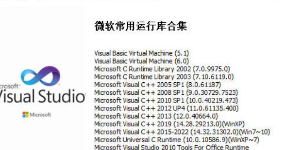 微软常用运行库Visual C++ 合集_2024.02.01